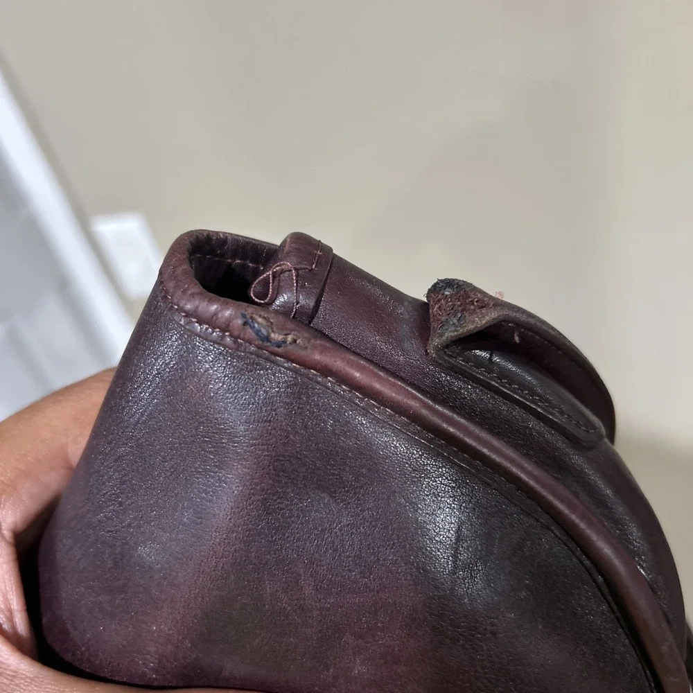 Vintage Leather Coach Bag Brown Mohagony Turnlock 0221-223 Shoulder Crossbody